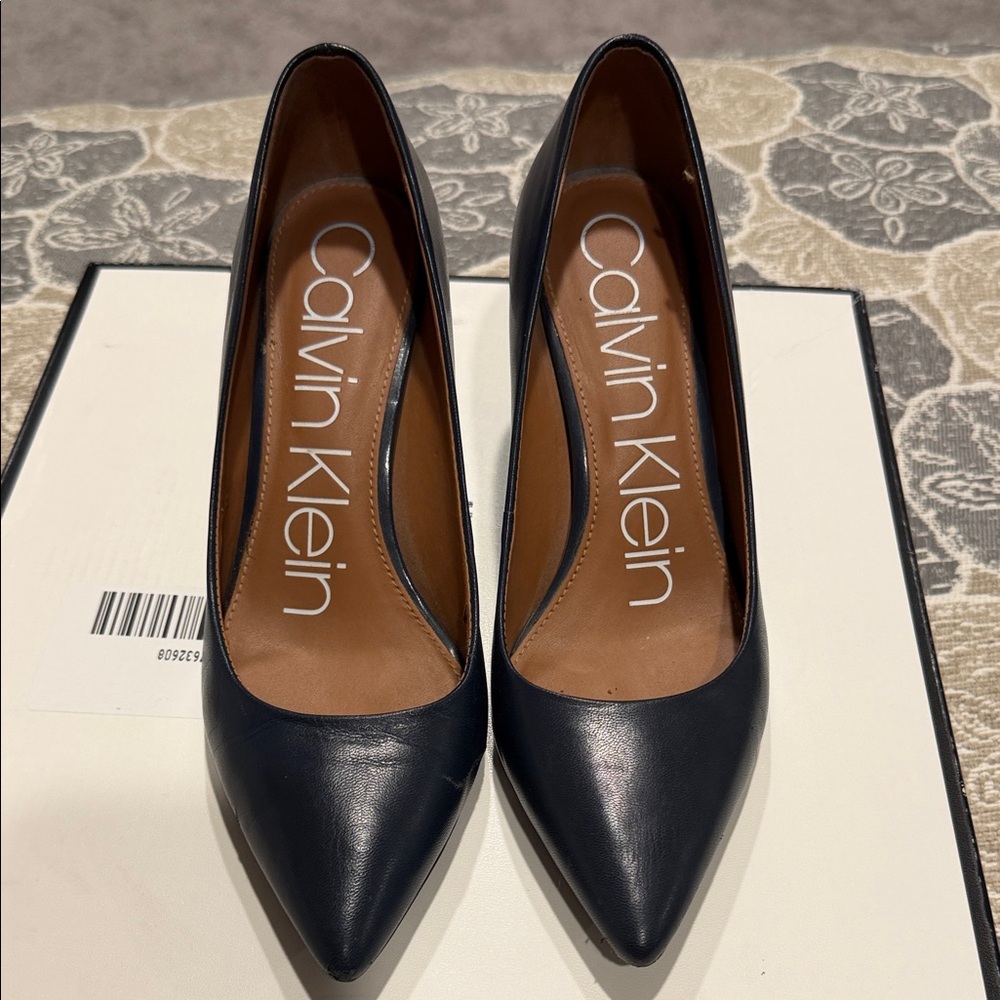 Calvin Klein Women's Navy Heels